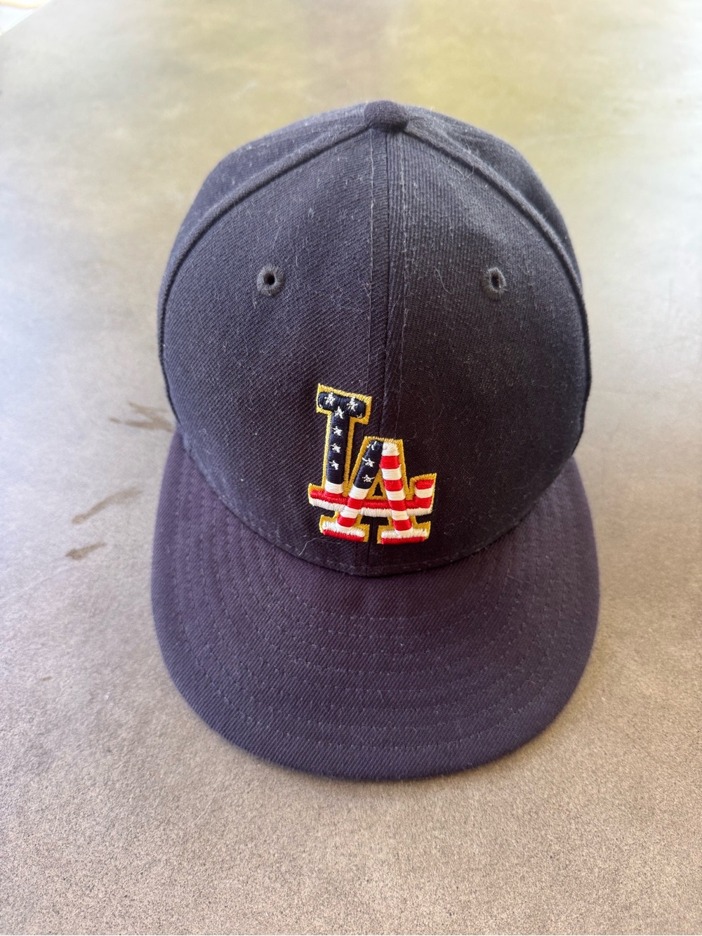 Black Baseball Cap with LA USA Patch